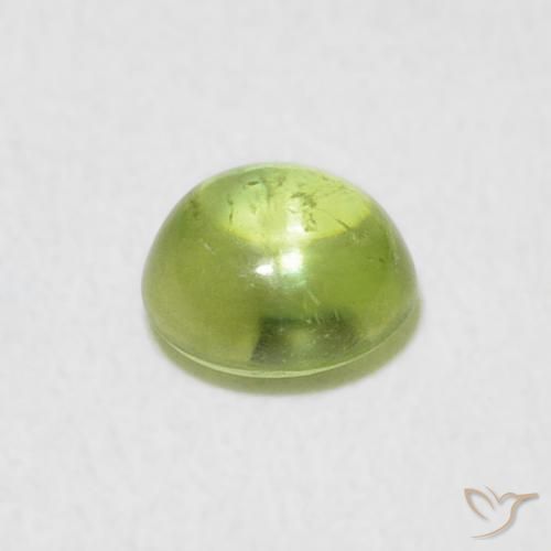 Esfena verde vivo Natural 0.96ct, oval, Transparente