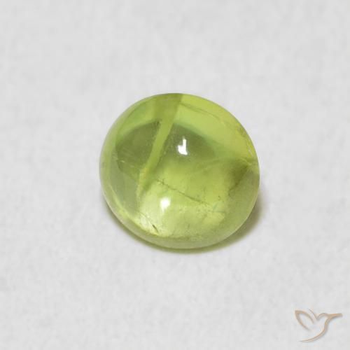 Esfena Verde amarelado vivo Natural 1.17ct, oval, Transparente