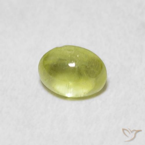 Esfena Verde limão Natural 0.77ct, oval, Transparente