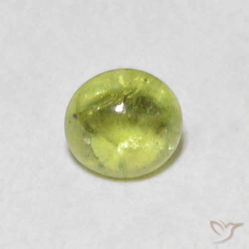 1.38ct Natural Verde limão Esfena, oval, Transparente