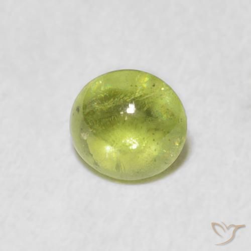 Esfena Verde limão Natural 1.38ct, oval, Transparente
