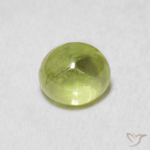 1.42ct Natural Verde limão Esfena, oval, Transparente