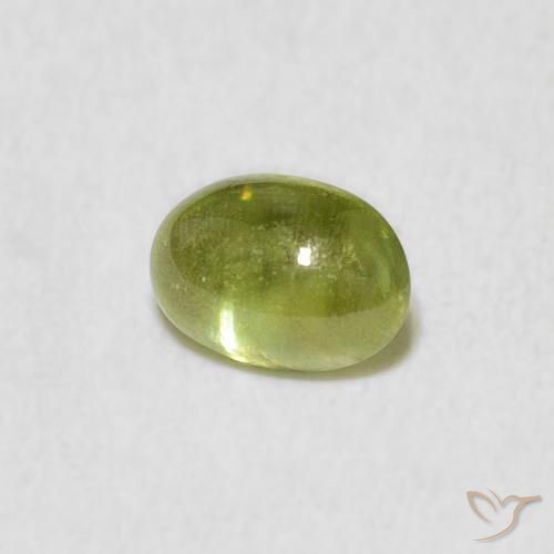 Esfena Verde amarelado Natural 0.87ct, oval, Transparente