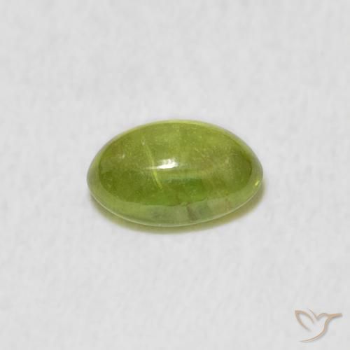 Esfena Verde amarelado Natural 0.87ct, oval, Transparente