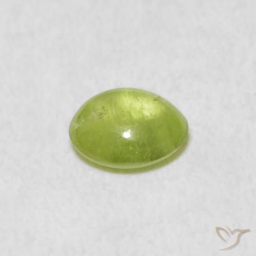 Esfena Verde limão Natural 0.68ct, oval, Transparente