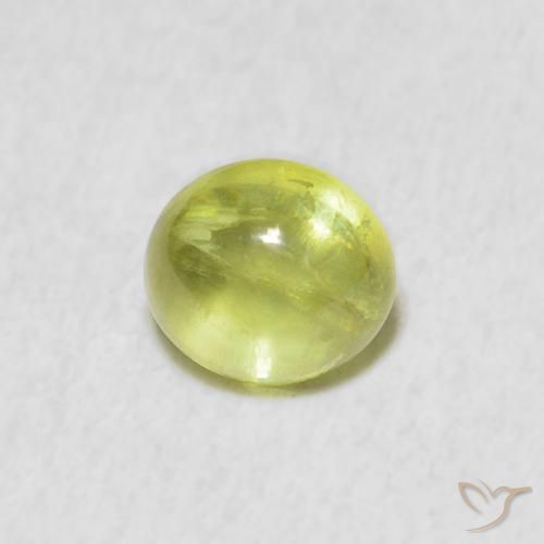 Esfena Verde limão Natural 1.08ct, oval, Transparente