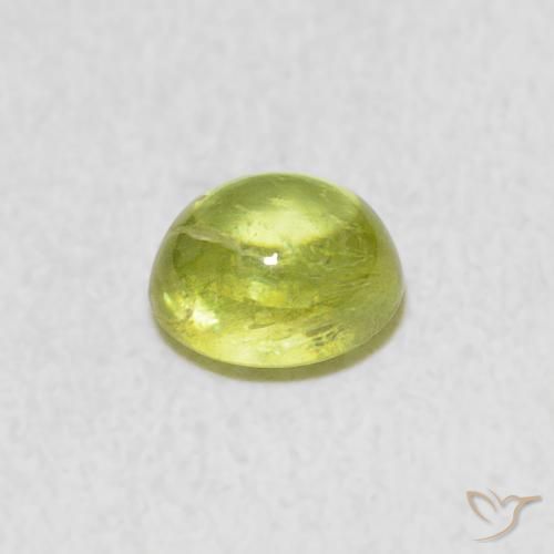 Esfena Verde limão Natural 1.08ct, oval, Transparente