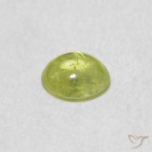 Esfena Verde limão Natural 0.91ct, oval, Transparente