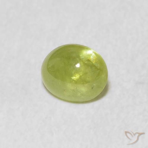 Esfena Verde limão Natural 0.84ct, oval, Transparente