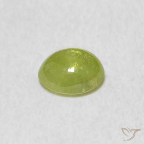Esfena Verde limão Natural 0.84ct, oval, Transparente