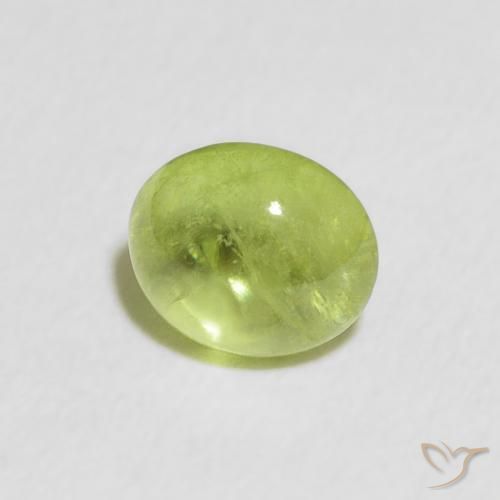 Esfena Verde amarelado vivo Natural 1.07ct, oval, Transparente