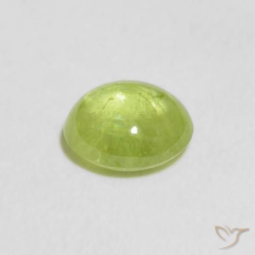 Esfena Verde amarelado vivo Natural 1.07ct, oval, Transparente