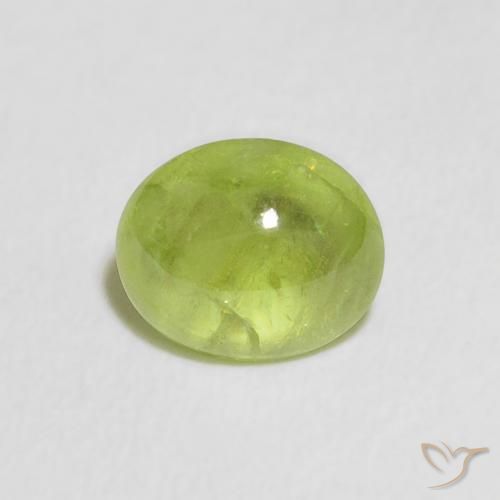 1.04ct Natural verde vivo Esfena, oval, Transparente