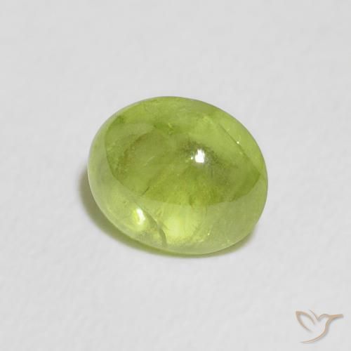 Esfena verde vivo Natural 1.04ct, oval, Transparente