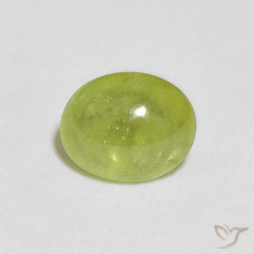 1.15ct Natural verde vivo Esfena, oval, Transparente