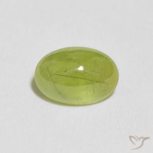 1.91ct Natural Verde oliva Esfena, oval, Transparente