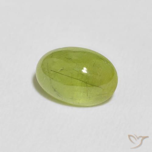 Esfena Verde oliva Natural 1.91ct, oval, Transparente