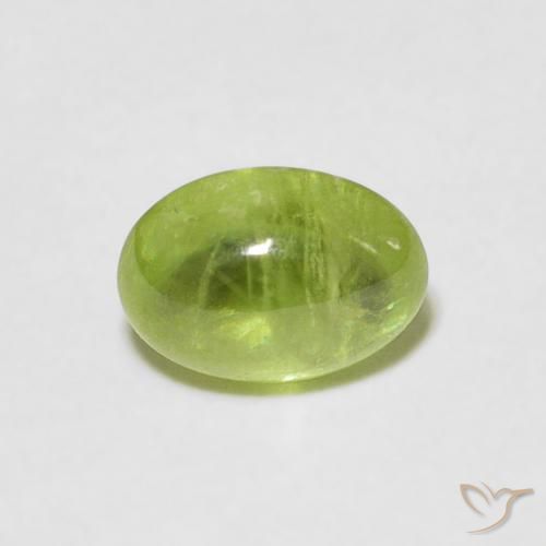 1.11ct Natural Verde claro Esfena, oval, Transparente