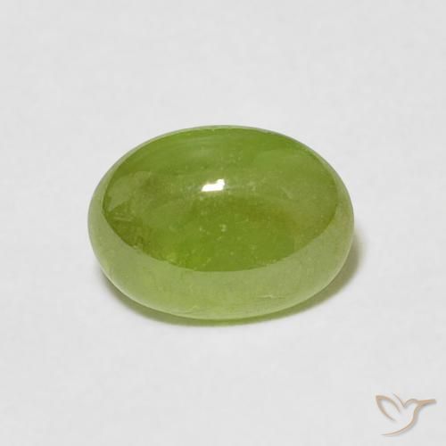 1.20ct Natural Verde médio Esfena, oval, Transparente