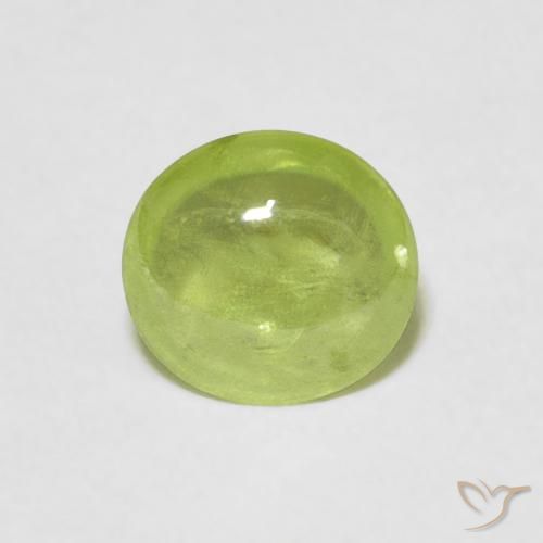 0.80ct Natural verde vivo Esfena, oval, Transparente