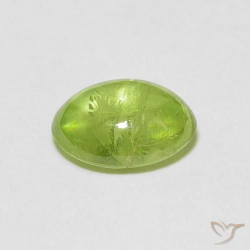 Esfena Verde Vivo Claro Natural 1.60ct, oval, Transparente