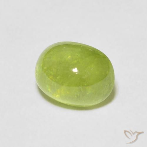 Esfena Verde médio Natural 1.64ct, oval, Transparente