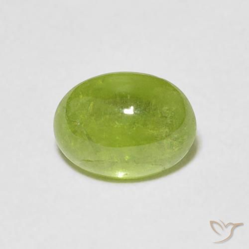 1.41ct Natural Verde médio Esfena, oval, Transparente