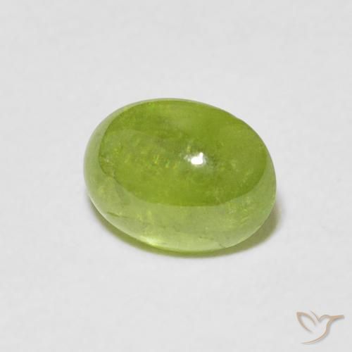 Esfena Verde médio Natural 1.41ct, oval, Transparente