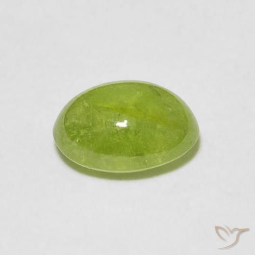 Esfena Verde médio Natural 1.41ct, oval, Transparente