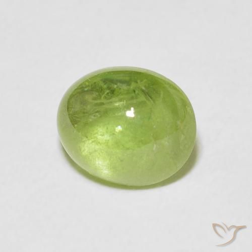Esfena verde vivo Natural 1.76ct, oval, Transparente