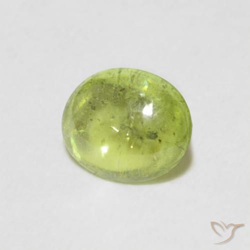 Esfena Verde médio Natural 0.61ct, oval, Transparente