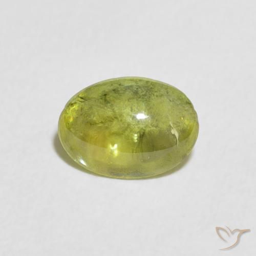1.10ct Natural Verde Floresta Quente Esfena, oval, Transparente