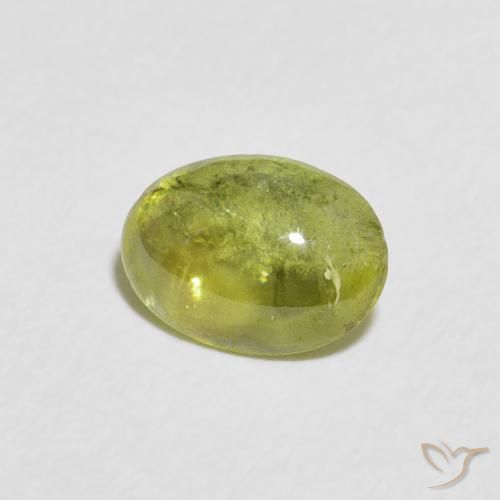 Esfena Verde Floresta Quente Natural 1.10ct, oval, Transparente