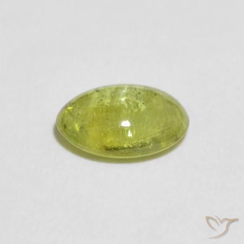 Esfena Verde Floresta Quente Natural 1.10ct, oval, Transparente