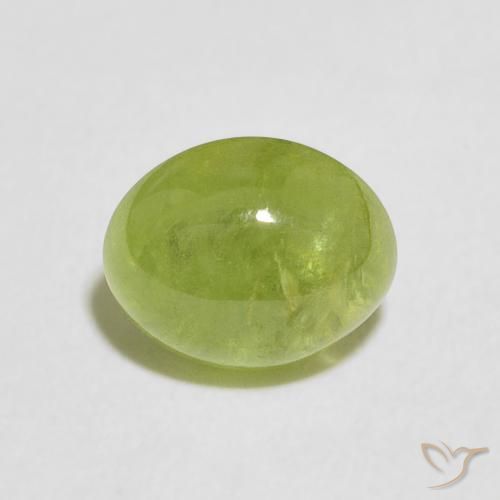 2.03ct Natural Verde médio Esfena, oval, Transparente