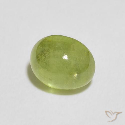 Esfena verde vivo Natural 1.81ct, oval, Transparente