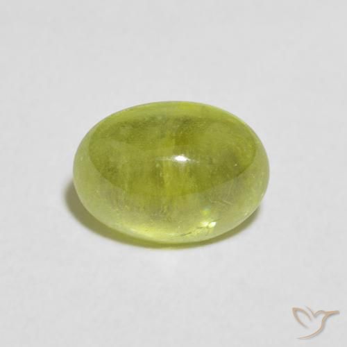 1.86ct Natural Verde oliva Esfena, oval, Transparente