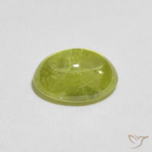 Esfena Verde oliva Natural 1.86ct, oval, Transparente