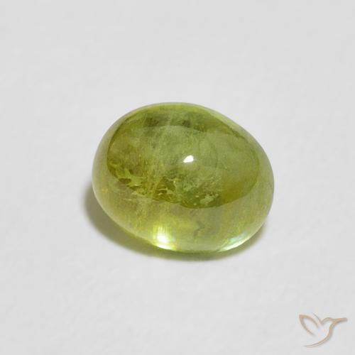 Esfena Verde oliva Natural 1.09ct, oval, Transparente