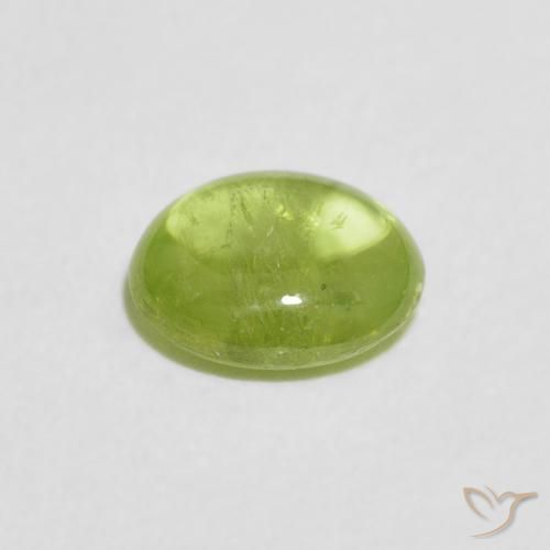 Esfena Verde médio Natural 1.04ct, oval, Transparente