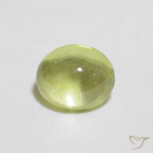 0.53ct Natural Verde limão Esfena, oval, Transparente