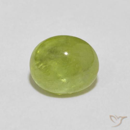 1.57ct Natural Verde oliva Esfena, oval, Transparente