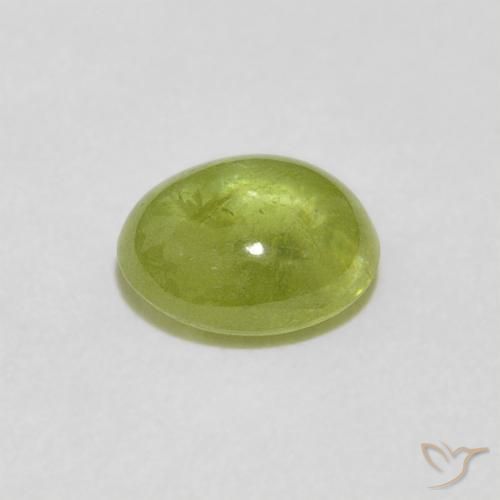 Esfena Verde oliva Natural 1.57ct, oval, Transparente