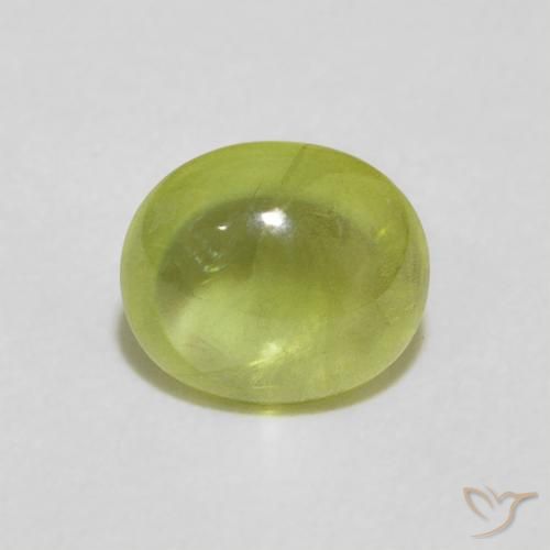 1.32ct Natural Verde médio Esfena, oval, Transparente