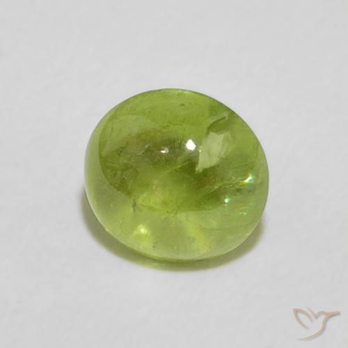 Esfena Verde médio Natural 1.18ct, oval, Transparente