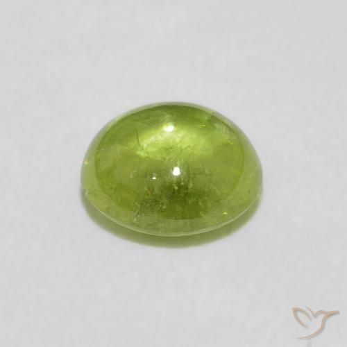 Esfena Verde médio Natural 1.18ct, oval, Transparente