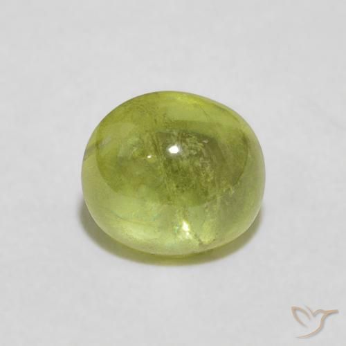 1.17ct Natural Verde amarelado Esfena, oval, Transparente