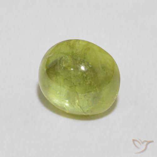Esfena Verde amarelado Natural 1.17ct, oval, Transparente