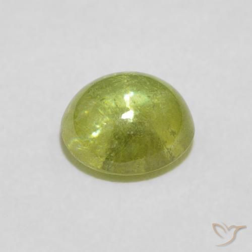 Esfena Verde amarelado Natural 1.17ct, oval, Transparente