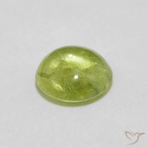Esfena verde vivo Natural 0.76ct, oval, Transparente